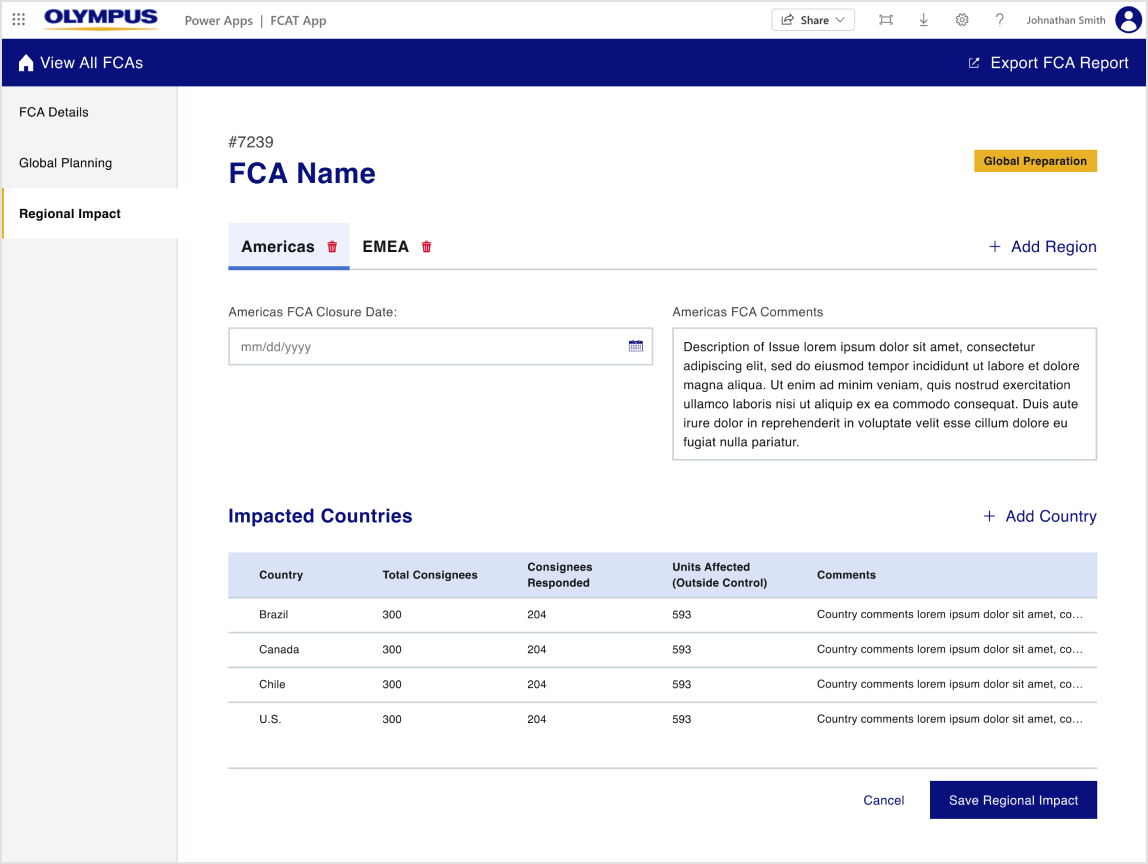 regional impact before